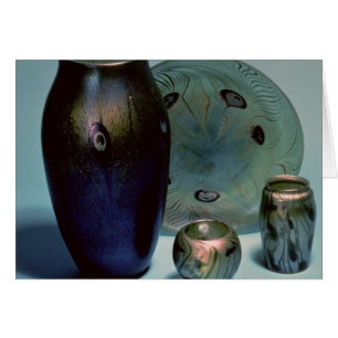 Plat et vases favrile de Tiffany