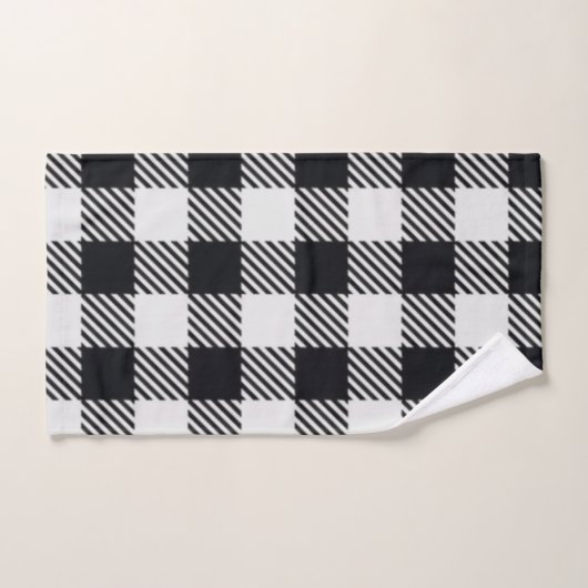 Plat gris | Serviette Checkers (Serviette à main)