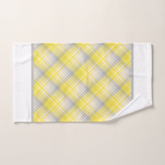 Plat Jaune Et Gris (Serviette à main)