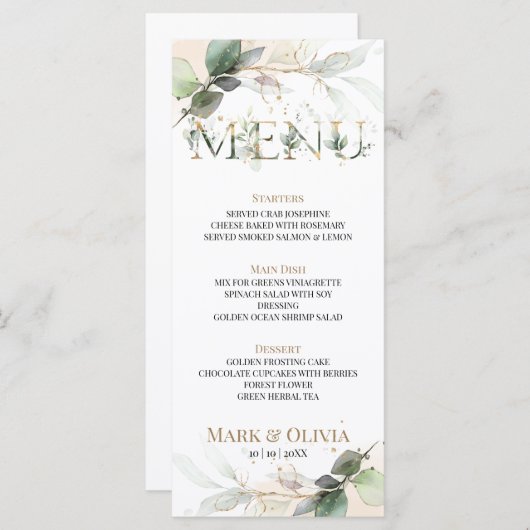 Plat Menu (Voorkant / Achterkant)