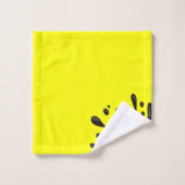 Plat noir sur Jaune (Gant de toilette)