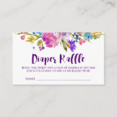 Plat rose violet Fleur Raffle Invitation Insertion (Devant)
