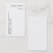 Plat vertical tendance Nettoyant Carte de visite m (Devant / Derrière)