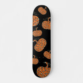 Plat violet Leopard Citrouille Motif Skateboard (Devant)