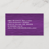 Plat violet moderne Cartes de visite professionnel (Dos)