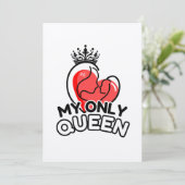 Plat Wenskaart (in het kwadraat): My Only Queen Kaart (Staand voorkant)