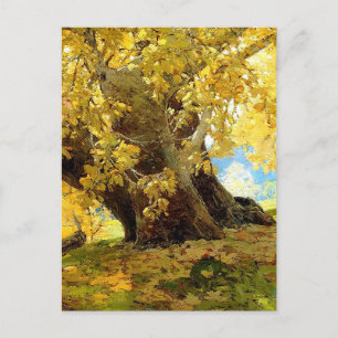 Plataan in de herfst van Edgar Payne Briefkaart