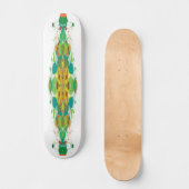 Plate de skateboard verte abstraite (Recto)