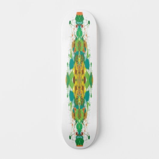 Plate de skateboard verte abstraite (Recto)
