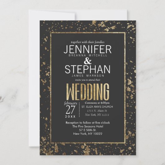 Plate-forme or Invitations de mariage (Devant)