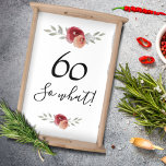 Plateau 60 Alors quelle aquarelle Rose Funny 60e anniversa<br><div class="desc">60 Alors quel Rose Aquarelle Funny 60e Anniversaire Plateau de service. Design floral avec script 60 alors quoi. Le design comporte une citation positive et drôle 60 ainsi quoi et belle couleur rouge roses et brindilles. L'tablier est idéal pour une femme célébrant son 60e anniversaire et a un sens de...</div>