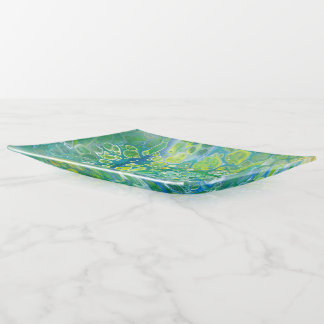 Plateau abstrait de bibelot des bulles | de mer