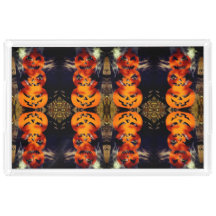 Plateau acrylique Jack-O-Lanterns éffrayant en mir