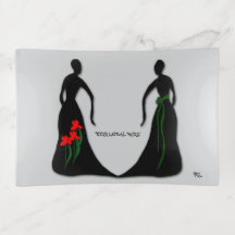 Plateau de bibelots Lettres Initiales Femmes