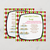 Plateau de biscuits colorés Invitations pour l'éch (Devant / Derrière)