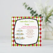 Plateau de biscuits colorés Invitations pour l'éch (Debout devant)