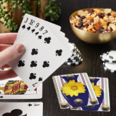 Plateau de cartes de jeu floral (In Situ)