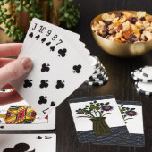 Plateau de cartes de jeu floral (In Situ)
