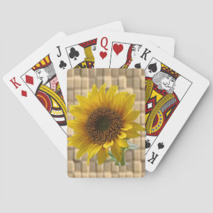 Plateau de cartes de jeu floral