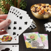 Plateau de cartes de jeu floral (In Situ)