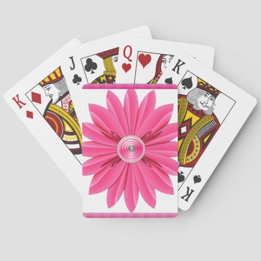 Plateau de cartes de jeu floral (dos)
