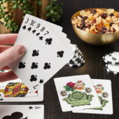 Plateau de cartes de jeu floral (In Situ)