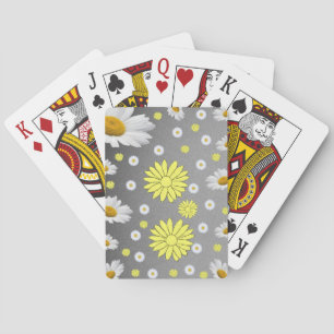 Plateau de cartes de jeu floral