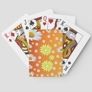 Plateau de cartes de jeu floral