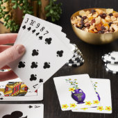 Plateau de cartes de jeu floral (In Situ)