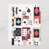 Plateau de cartes | Moderne Abstrait (Devant / Derrière)