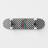 Plateau de damier et Artsy Butterfly Skateboard (Horz)