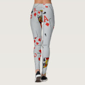 Plateau De Jeu Cartes, Dames Leggings Full Print (Dos)