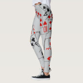 Plateau De Jeu Cartes, Dames Leggings Full Print (Gauche)