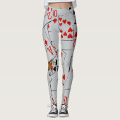 Plateau De Jeu Cartes, Dames Leggings Full Print (Devant)