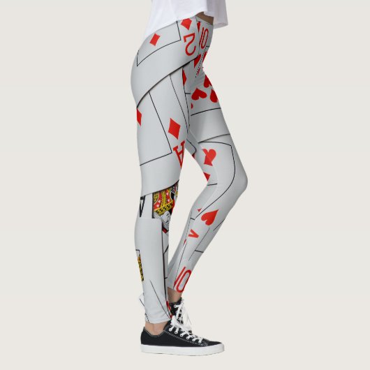 Plateau De Jeu Cartes, Dames Leggings Full Print (Droite)