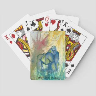 Plateau de jeux de cartes avec Gorilla Art origina