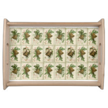 Plateau de service des cloches de Noël Vintage