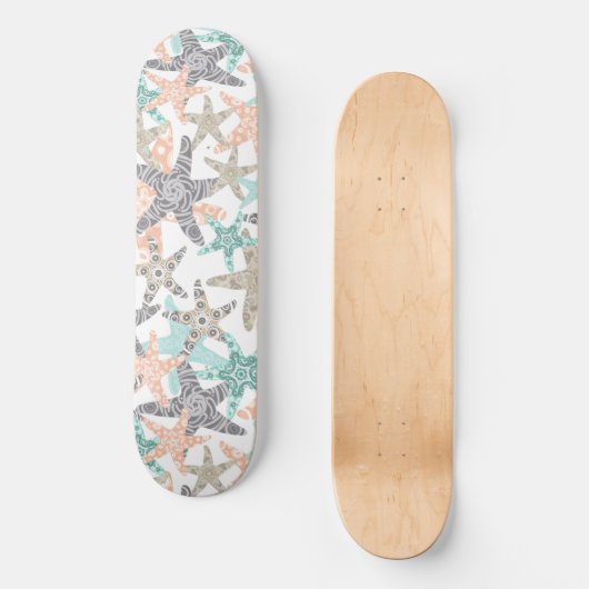 Plateau de skateboard Motif sans Seamless Starfish (Recto)