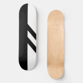 Plateau de skateboard noir et blanc segmenté (Recto)