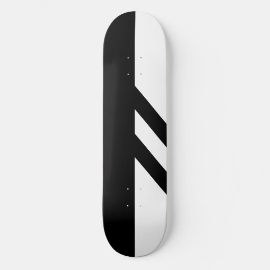 Plateau de skateboard noir et blanc segmenté (Recto)