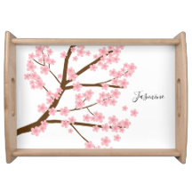 Élégante Fleurs de cerisier Sakura Mains Lettres m