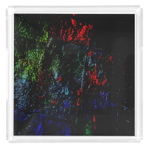Acrylic Tray dark texture abstract,Vibrant darknes