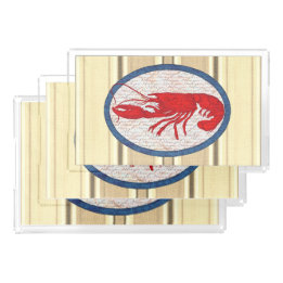 Plateau En Acrylique Gros homard de roche épineux
