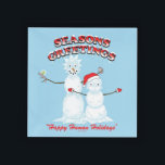 Plateau En Acrylique Rick et Morty | Snowmen Season's Greetings<br><div class="desc">Celebrate Rickmas with this figve snowmen Rick and Morty graphic tads : "Les Greetings de Season. Happy Human Holidays"</div>