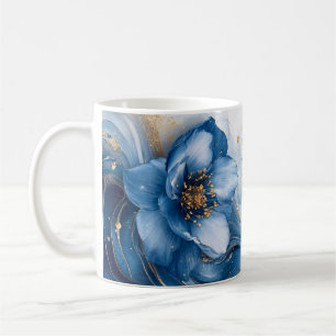 Plateau en bois floral élégant et ensemble de mug