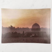 Plateau en verre Vieille Jérusalem avec Dôme du Ro