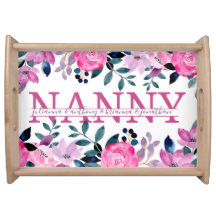 Floral Nanny scinde Monogramme avec des noms de pe