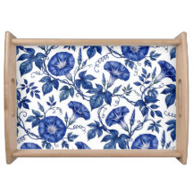 Glorieuses du matin Cobalt Bleu Blanc de style Del