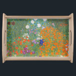 Plateau Gustav Klimt Fleur Jardin Cottage Nature<br><div class="desc">Un beau tableau de jardin - c'est un tableau classique de Gustav Klimt,  appelé Cottage Garden,  ou Bauergarten,  1907,  qui est un gros plan d'un jardin fleuri,  un tableau floral coloré.</div>