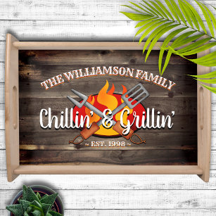 Plateau Nom de famille Chillin' et Grillin' BBQ